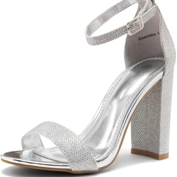 Elegant Silver High Heel Sandals - Picture 3 of 3